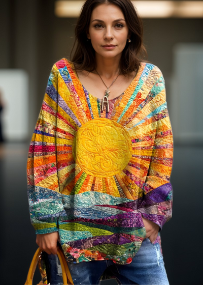 Elisa - 陽気なカラフルブラウス